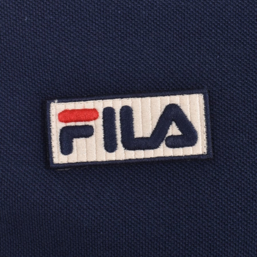 Fila Vintage Tipped Rib Basic Polo T Shirt Navy Mainline Menswear Canada
